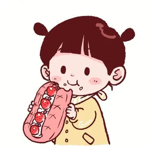 原创甜食吃吃可爱闺蜜头像6枚