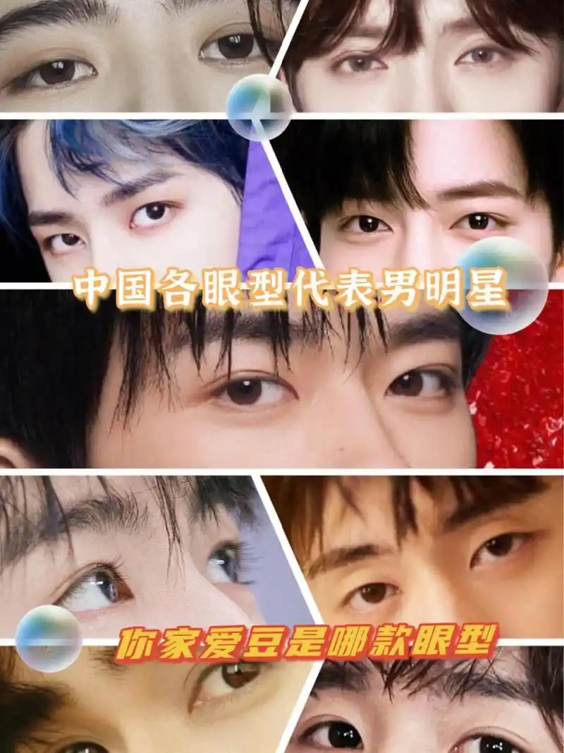 各种眼型男明星代表|你家爱豆是哪款 不太清楚自己的眼型 那就来看看