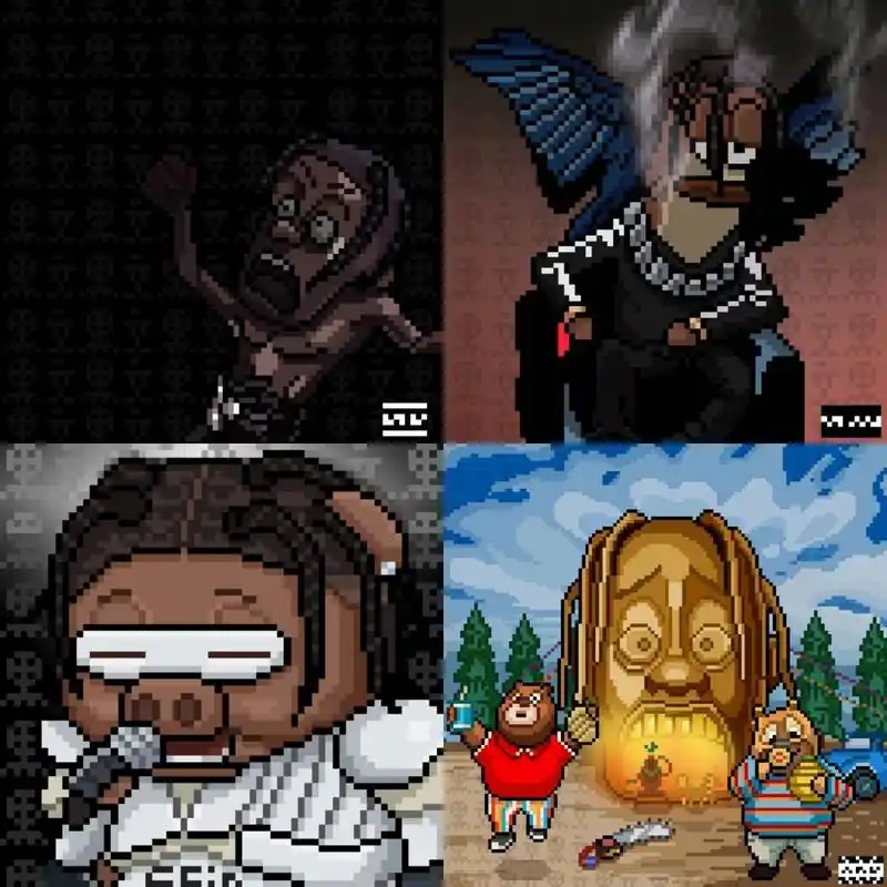 travisscott# #utopia# #像素画##专辑封面##恶搞