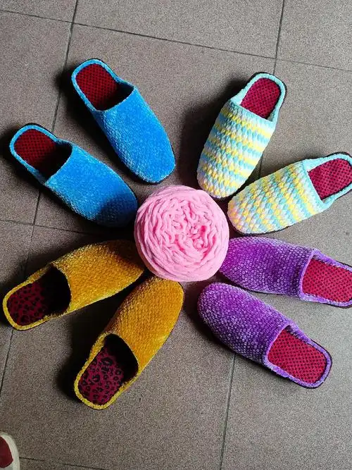 纯手工编织毛线拖鞋棉鞋  - 快乐天使 - 抖音