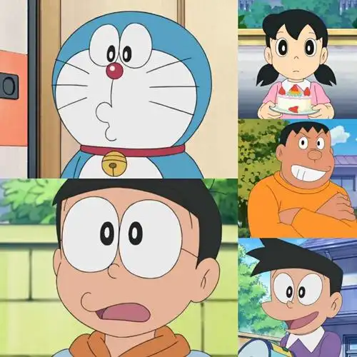 动画片人物肖像我们喜欢哆啦a梦,是因为他承载了我们童年的幻想,他的