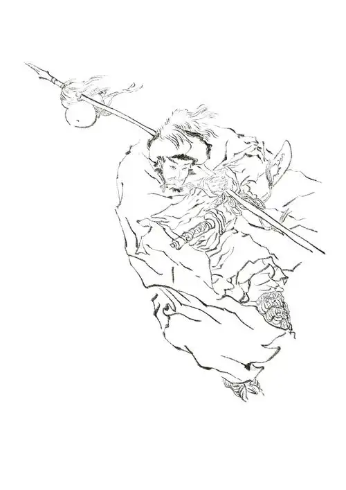 临戴敦邦水浒人物林冲|纯艺术|绘画|swatow小龙哥 - 临摹作品 - 站酷