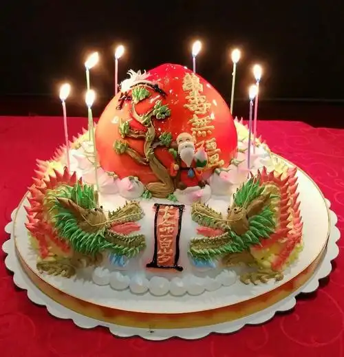 上海爸爸妈妈爷爷奶奶双层祝寿老人过寿寿星生日蛋糕同城配送包邮