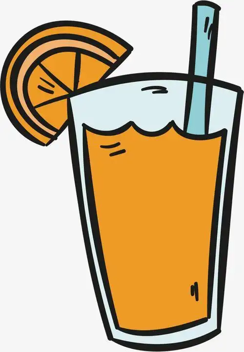 橙子饮料简笔画
