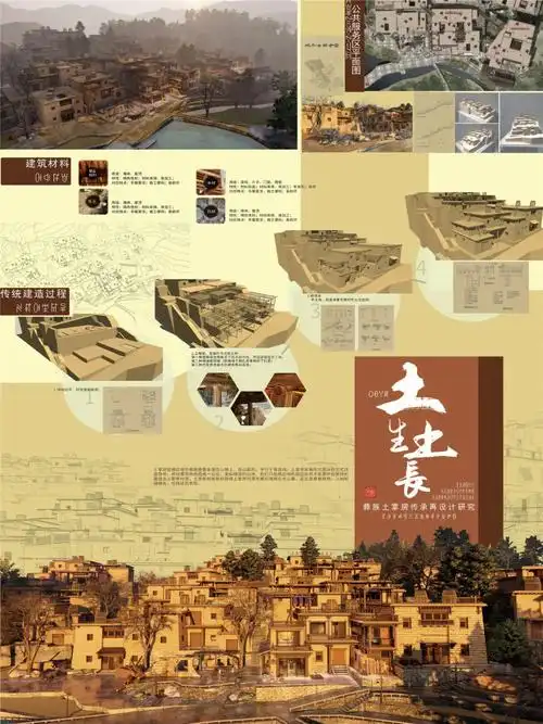 作品题目土生土长彝族土掌房传承再设计