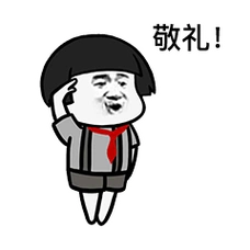 升国旗敬礼表情包