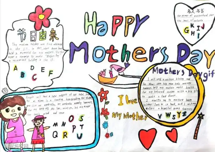 简单漂亮的母亲节英语手抄报