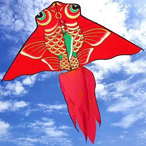 新款传统烫鱼风筝新手微风易飞儿童风筝鱼风筝精品降落伞奥特曼300