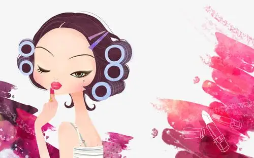 关键词 : 口红,化妆品,红色,卡通,手绘