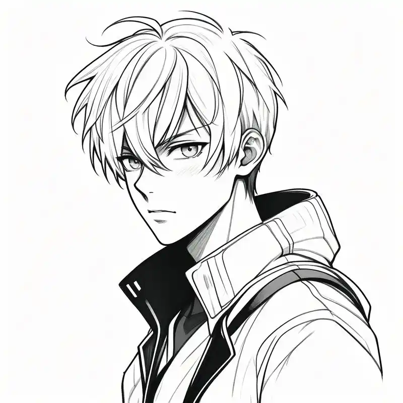 酷炫黑白动漫男生头像 90 哇喔,看看这些超酷的黑白动漫男生头像!