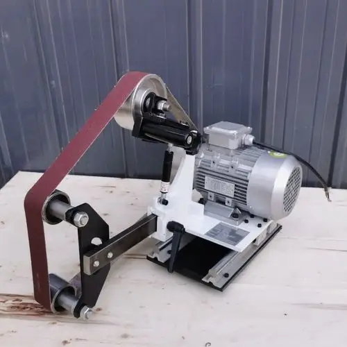 圆管外圆抛光除锈机 车床砂带机 车床改装磨床砂带机打磨机