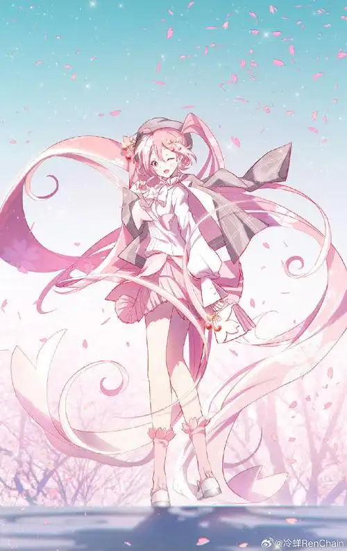 置顶画了樱初音～39日快乐!7815#初音未来