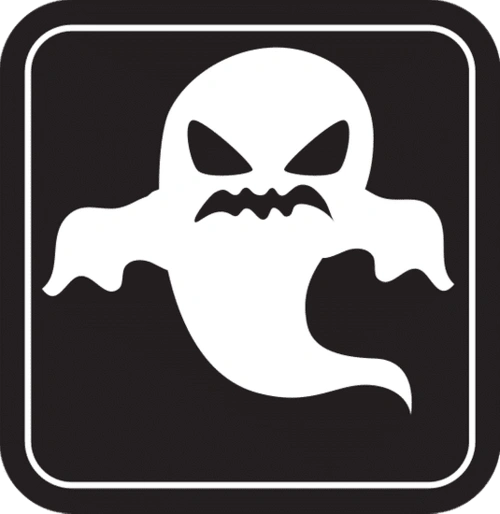 月色广场与幽灵的旋律 monochrome square silhouette with ghost