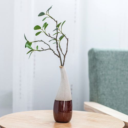创意干花花瓶小清新陶瓷摆件简约日式插花假花客厅装饰品水培花器