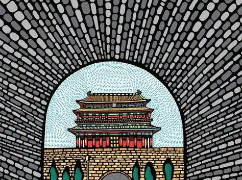 古城墙简笔画 儿童画古城墙简笔画