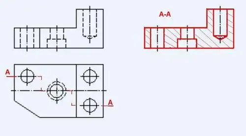 工程制图用阶梯剖视图表达,画出来