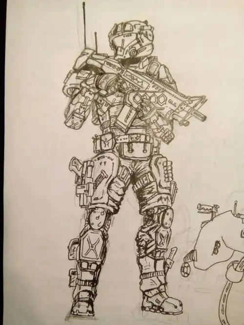 未来机甲简笔画