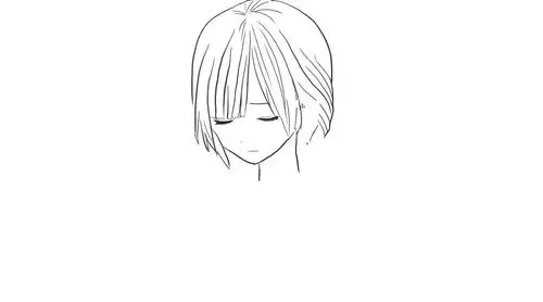 闭眼休息女孩幼儿亲子简笔画-绘心儿童绘画教程-绘心儿童