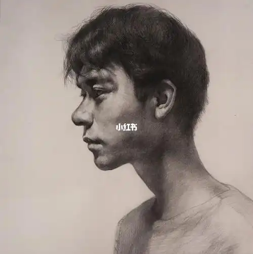 正侧面男青年头像示范