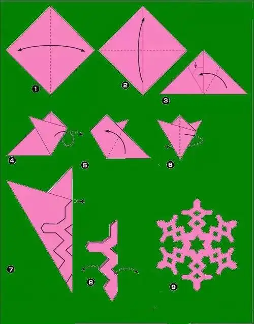 幼儿手工剪纸雪花