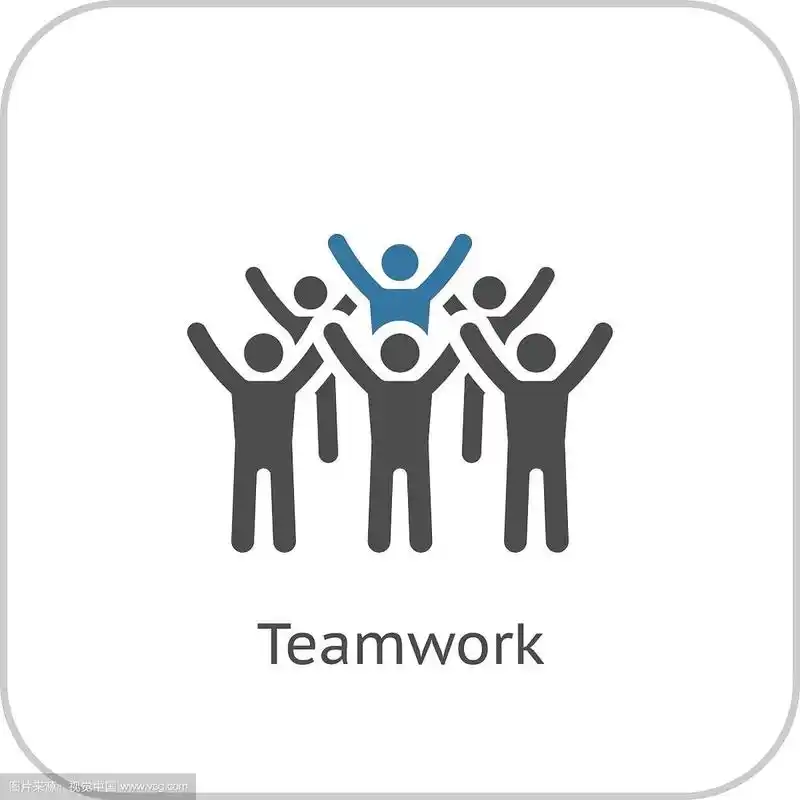 团队合作的图标.平面设计.