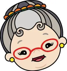 奶奶头像简笔画彩色