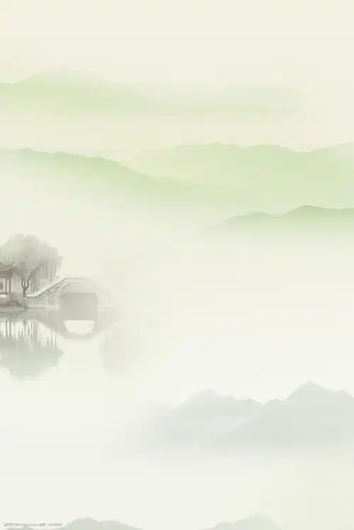 古风山水主题海报