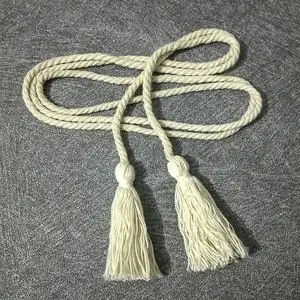 纯棉编织麻花流苏腰带装饰服装连衣裙腰绳百搭窗帘绳子批发