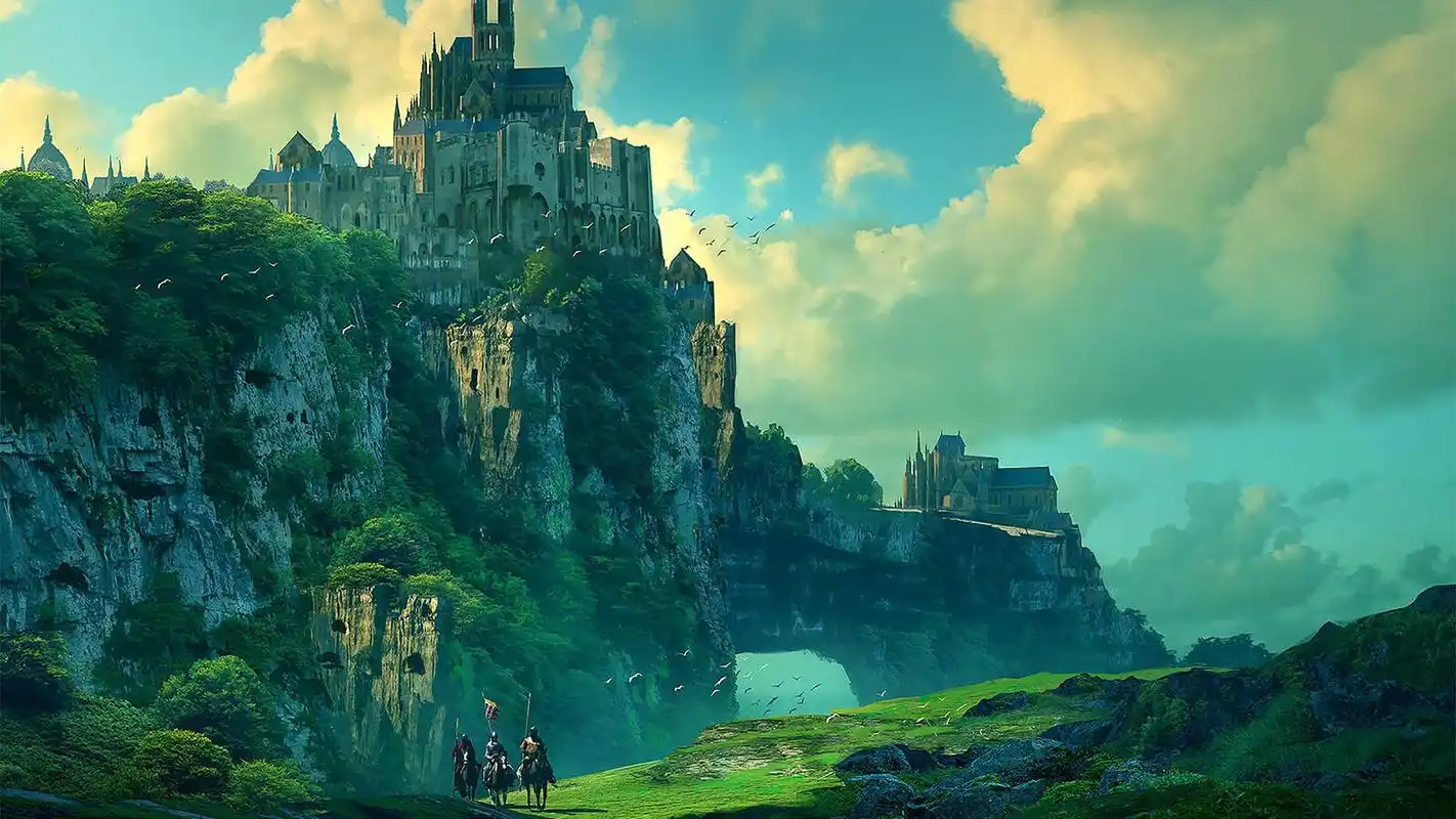 二次元城堡场景壁纸