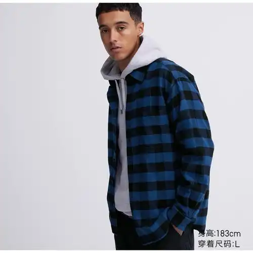 uniqlo优衣库男装女装法兰绒格子衬衫462402