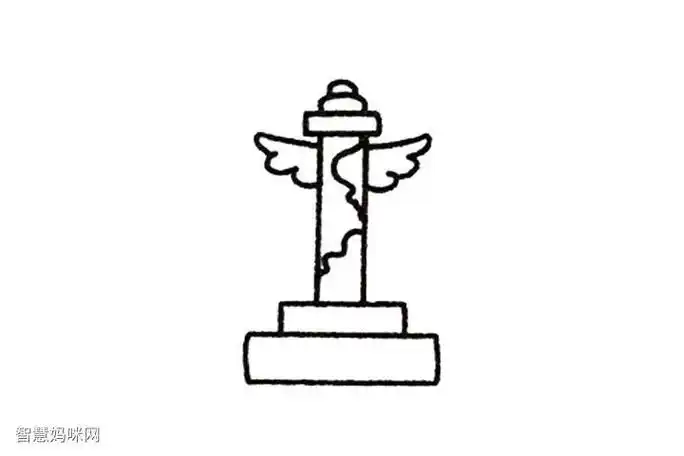 华表简笔画 华表简笔画彩色