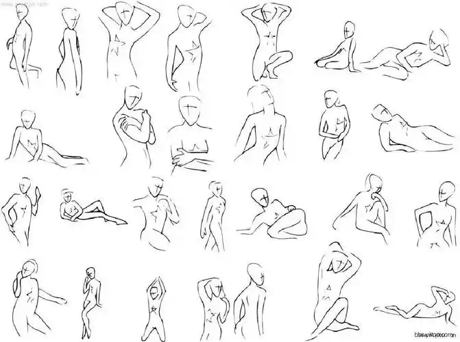 女性摄影姿态简图