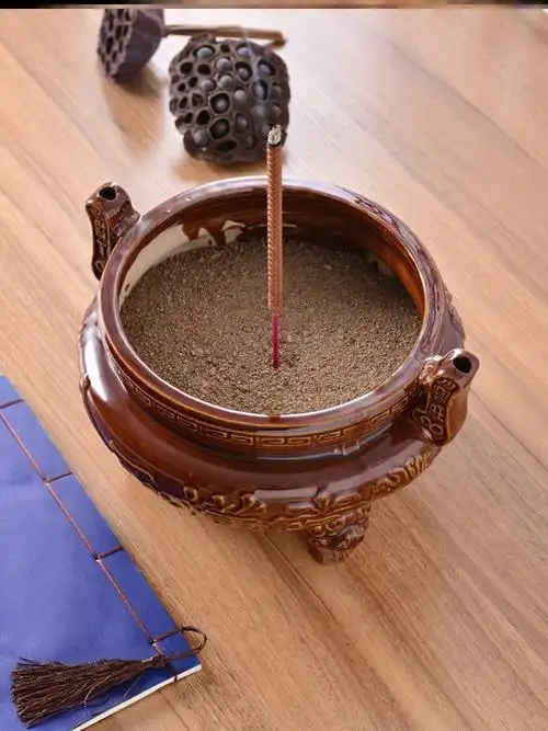 家用陶瓷摆件香炉水杯果盘花瓶佛教佛具用品佛前供佛供具供奉套装