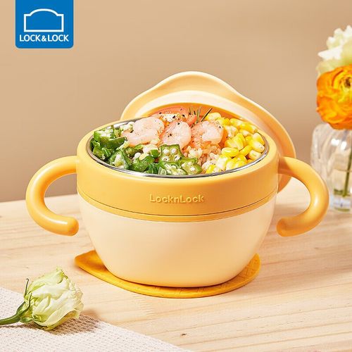 乐扣乐扣宝宝辅食碗婴儿碗注水保温碗不锈钢碗儿童餐具幼儿吃饭餐碗