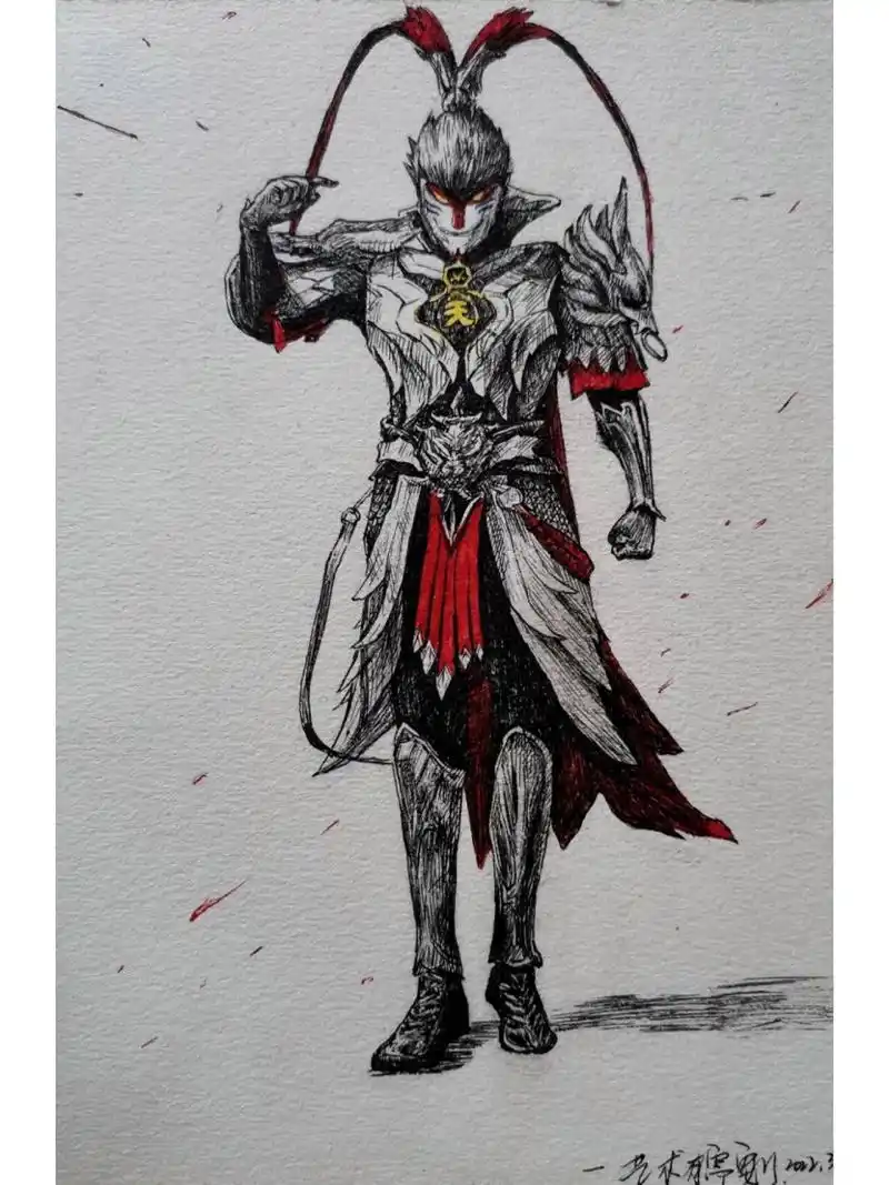 画的和平精英中转盘的大圣皮肤