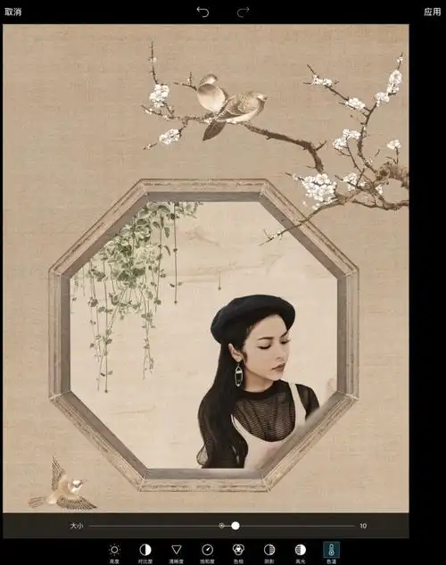 古风古韵上万块的工笔画艺术照竟然还能亲自动手做