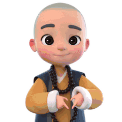 一禅小和尚 爱心 比心 祝福