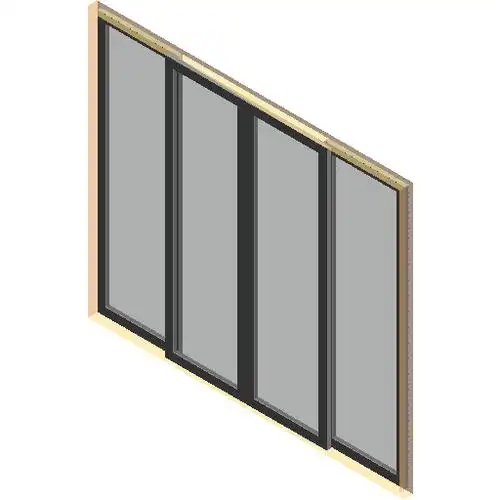 窗嵌板7090系列四扇推拉铝窗rfa