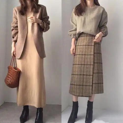 秒变温柔小姐姐的质感驼色系秋日搭配