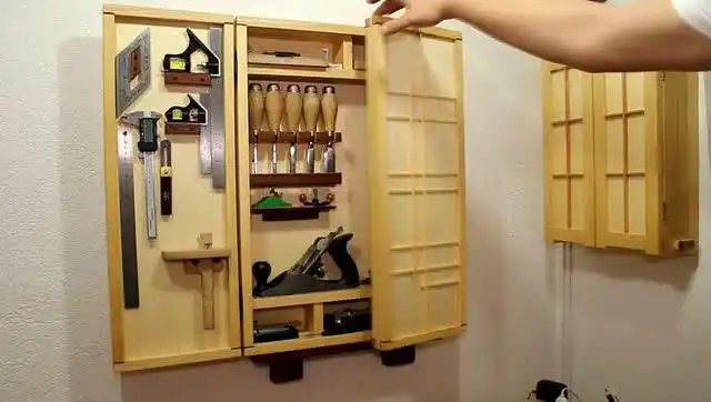 木匠 diy自制的 工具收纳箱