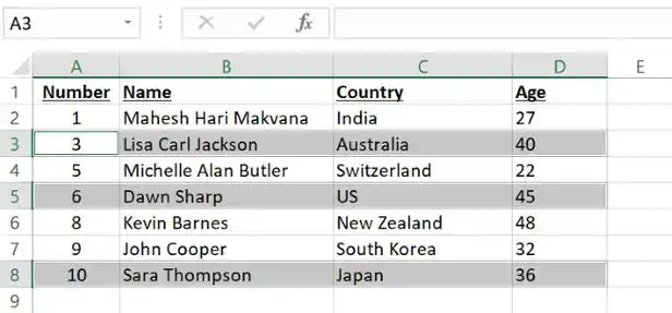 自动删除excel中的所有空行