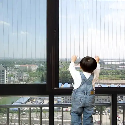 包邮 上海昆山隐形防护栏不锈钢丝阳台高层飘窗窗户安全护栏儿童防护