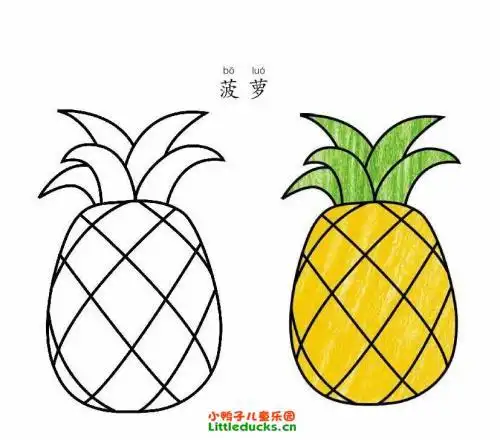 水果彩色简笔画作品