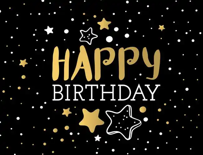 新品ins黑金主题生日背景墙海报定制男孩宝宝宴装饰布置成人周岁