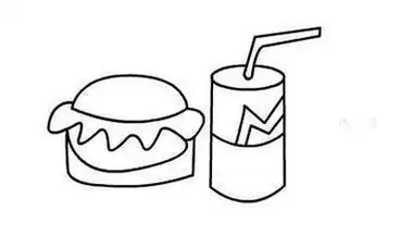 简笔画汉堡 可乐的画法 简笔动画教程汉堡简笔画汉堡 可乐的画法 简笔
