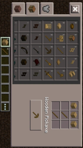 我的世界(手机版)木镐怎么做?