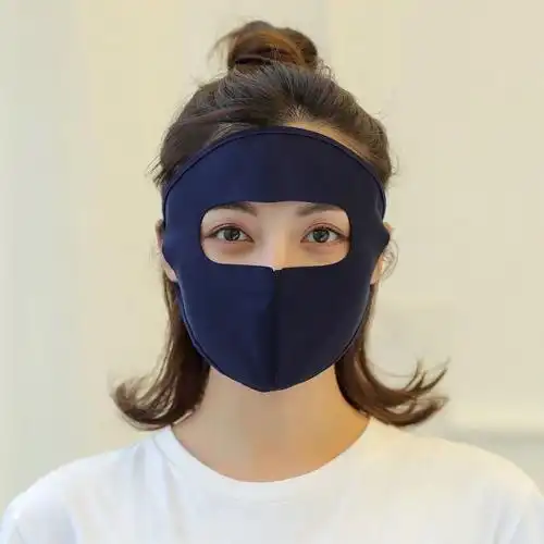 春夏季防晒口罩女夏天面罩薄款防紫外线透气骑行全脸遮阳蒙面口罩