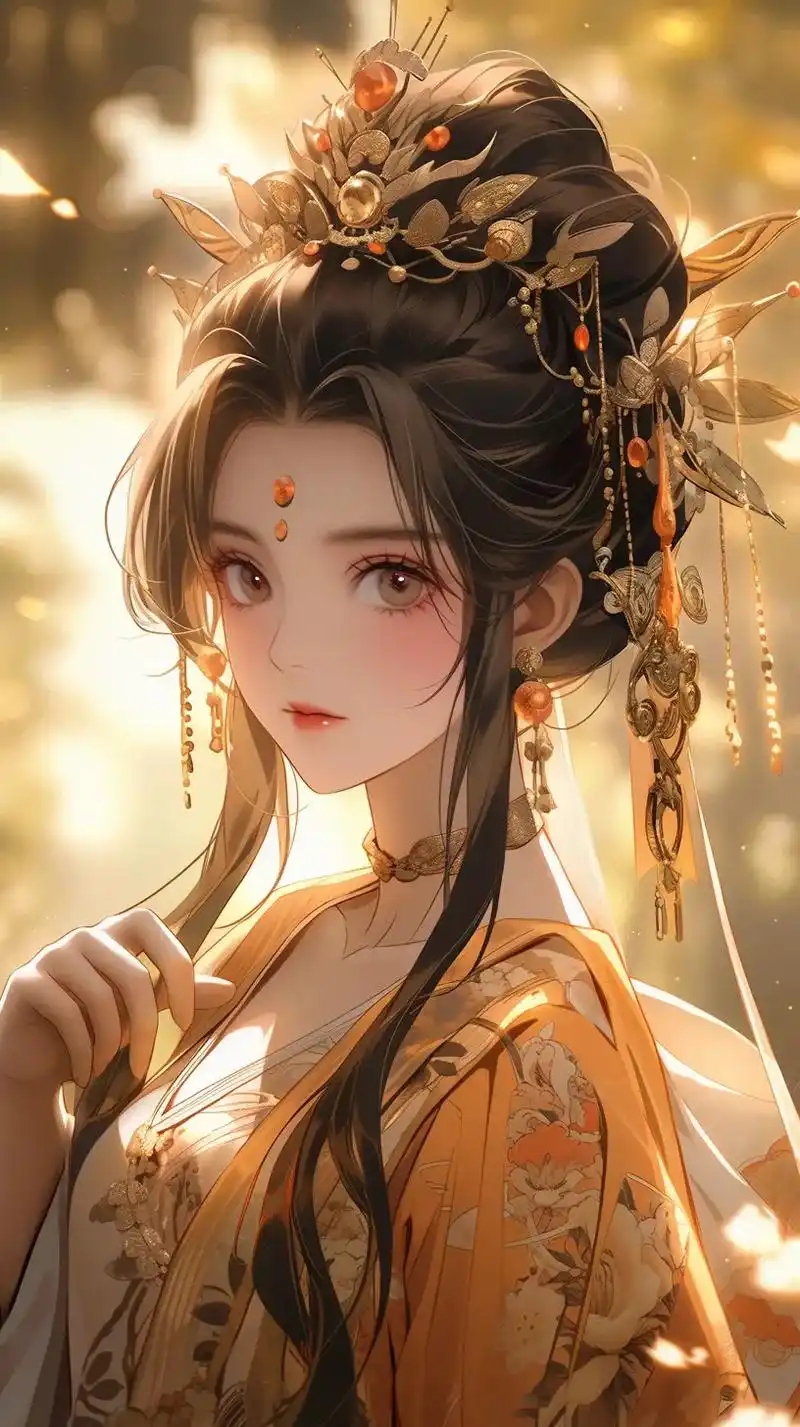 【古风系~值得收藏】高清 侧身 原图 壁纸  #古装仙女插画 - 抖音