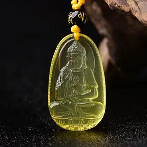 新品366黄水晶吊坠男女款八大守护神生肖本命佛男女虎虚空鼠牛虎