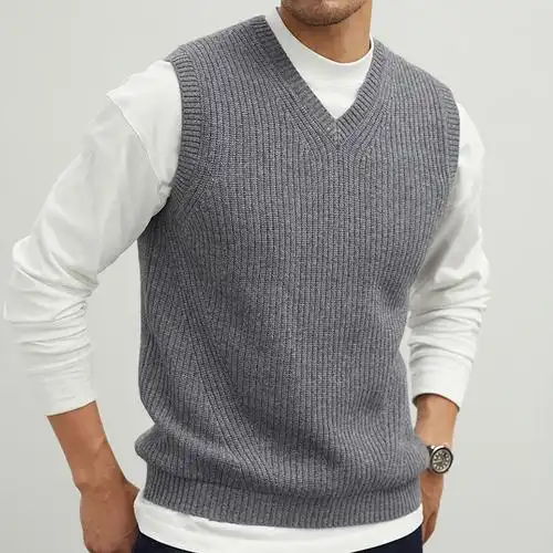 羊绒毛背心男